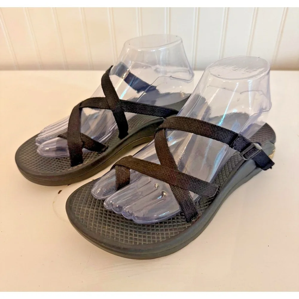 Chaco Sandals Shoes‎ Womens Size 8 Black Strappy Buckle Arch Support Non-Slip